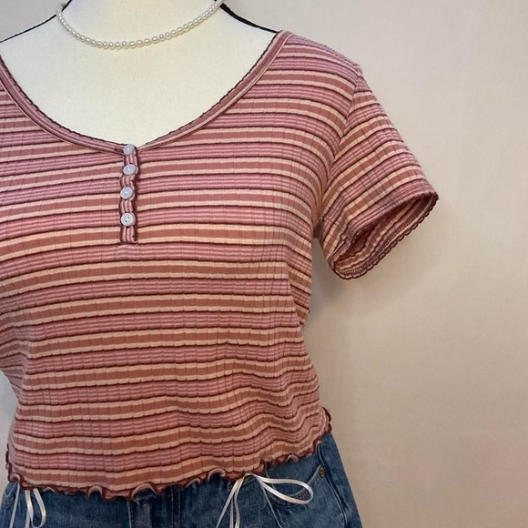 Preppy Red Stripped Top - Picture 2 of 4